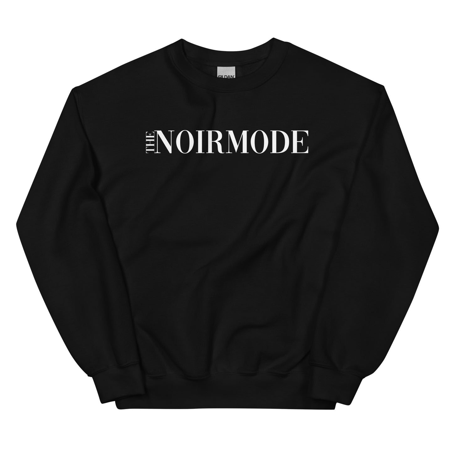 'The NOIR MODE' Printed Logo Crew-Neck Sweat Shirt- BLACK