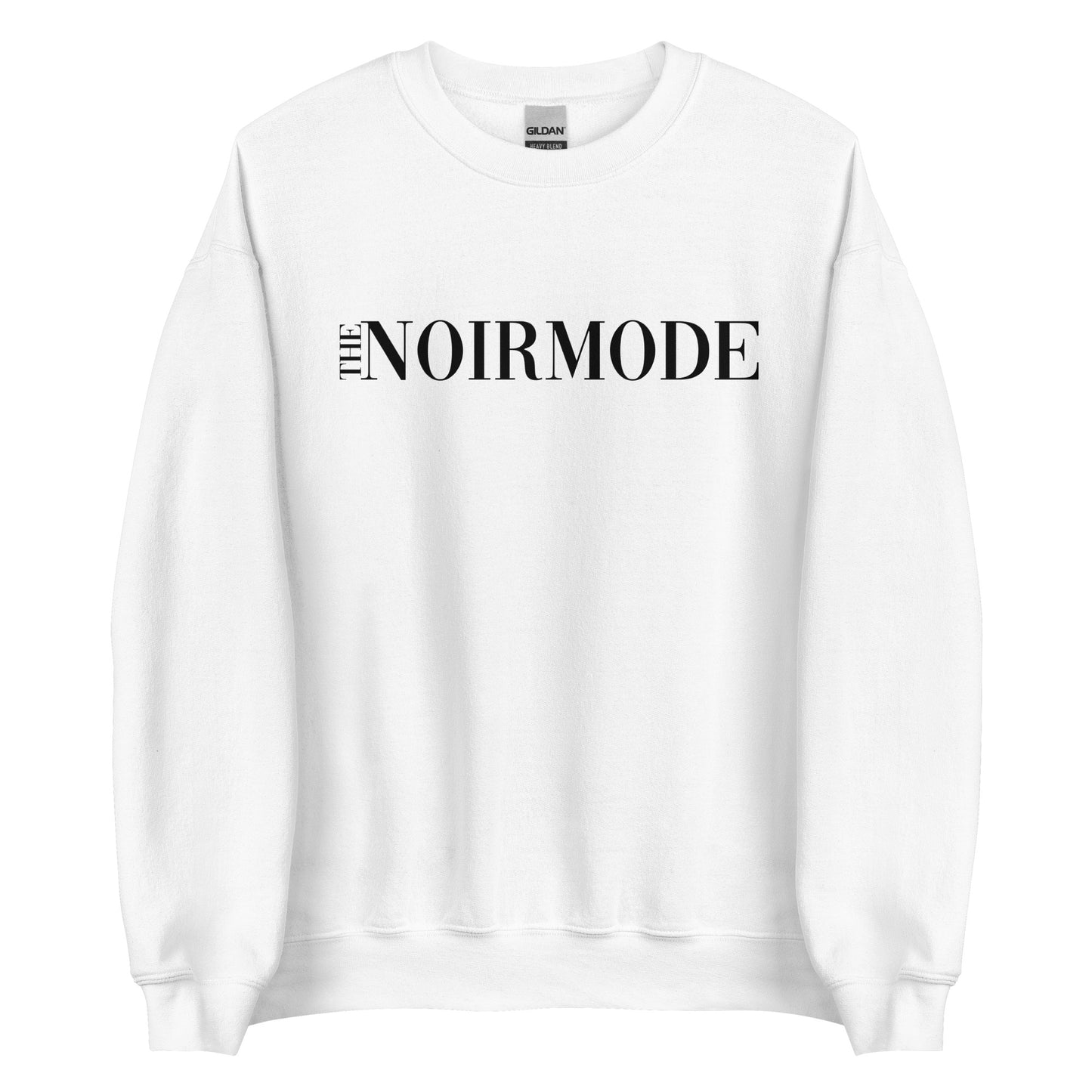 'The NOIR MODE' Printed Logo Crew-Neck Sweat Shirt- WHITE